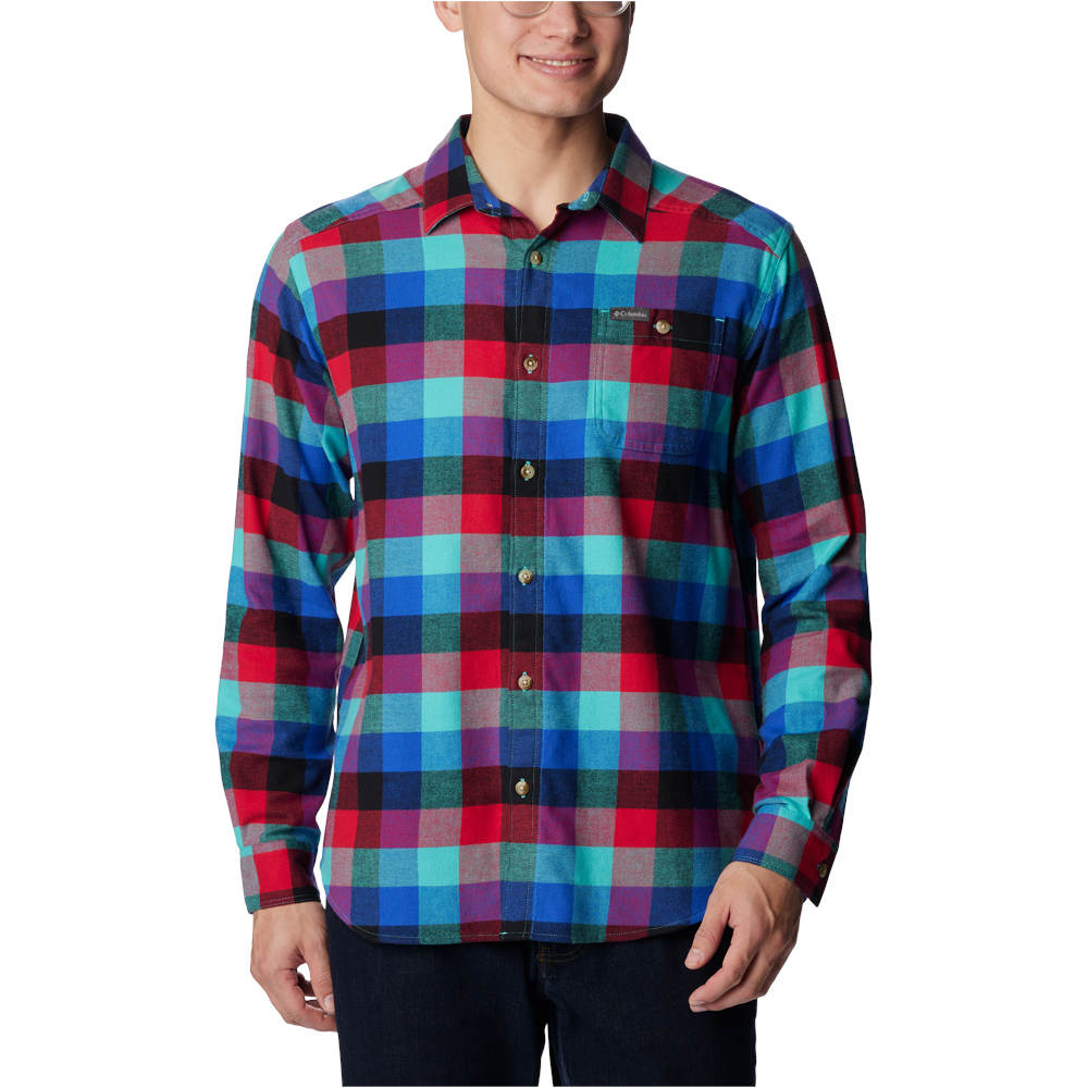 Columbia camisa montaña manga larga hombre Cornell Woods Flannel Long Sleeve Shirt vista frontal