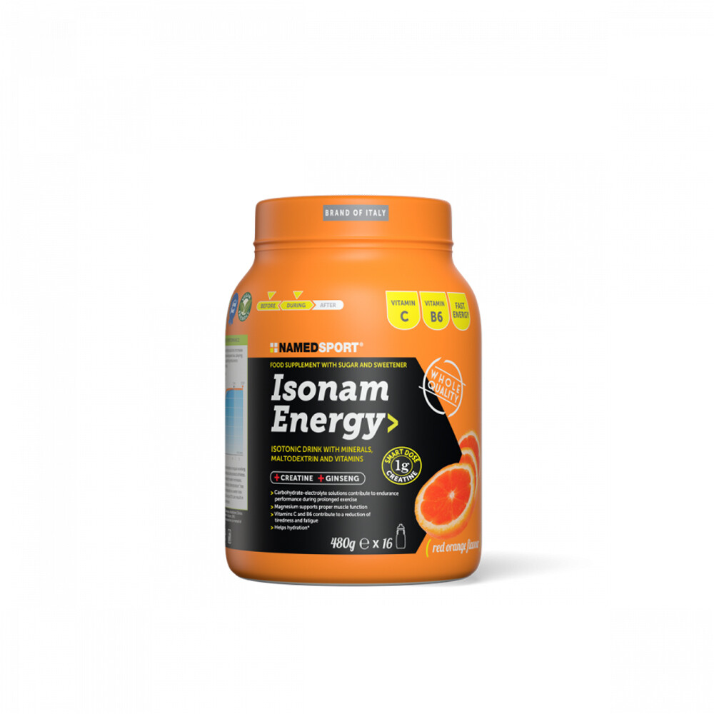 Named hidratación ISONAM ENERGY SMART DOSE NARANJA 480G vista frontal