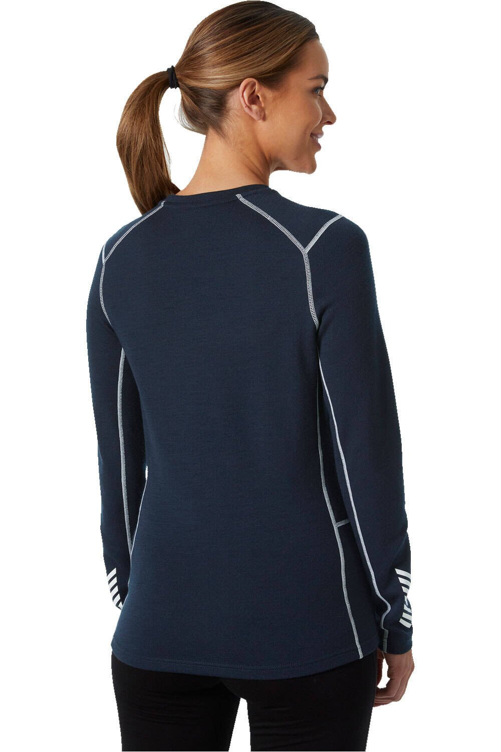 Helly Hansen camiseta térmica manga larga mujer W LIFA MERINO MIDWEIGHT CREW vista trasera