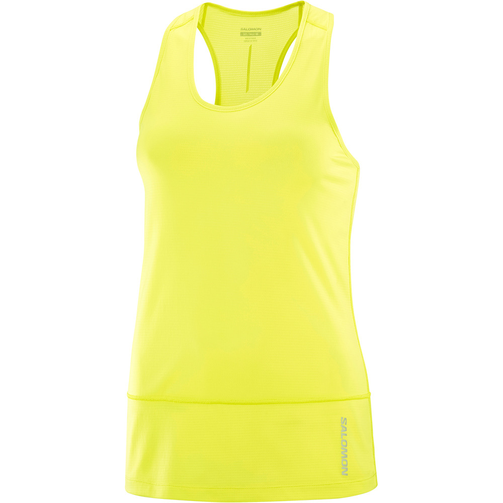 Salomon camiseta tirantes running CROSS RUN TANK W vista detalle