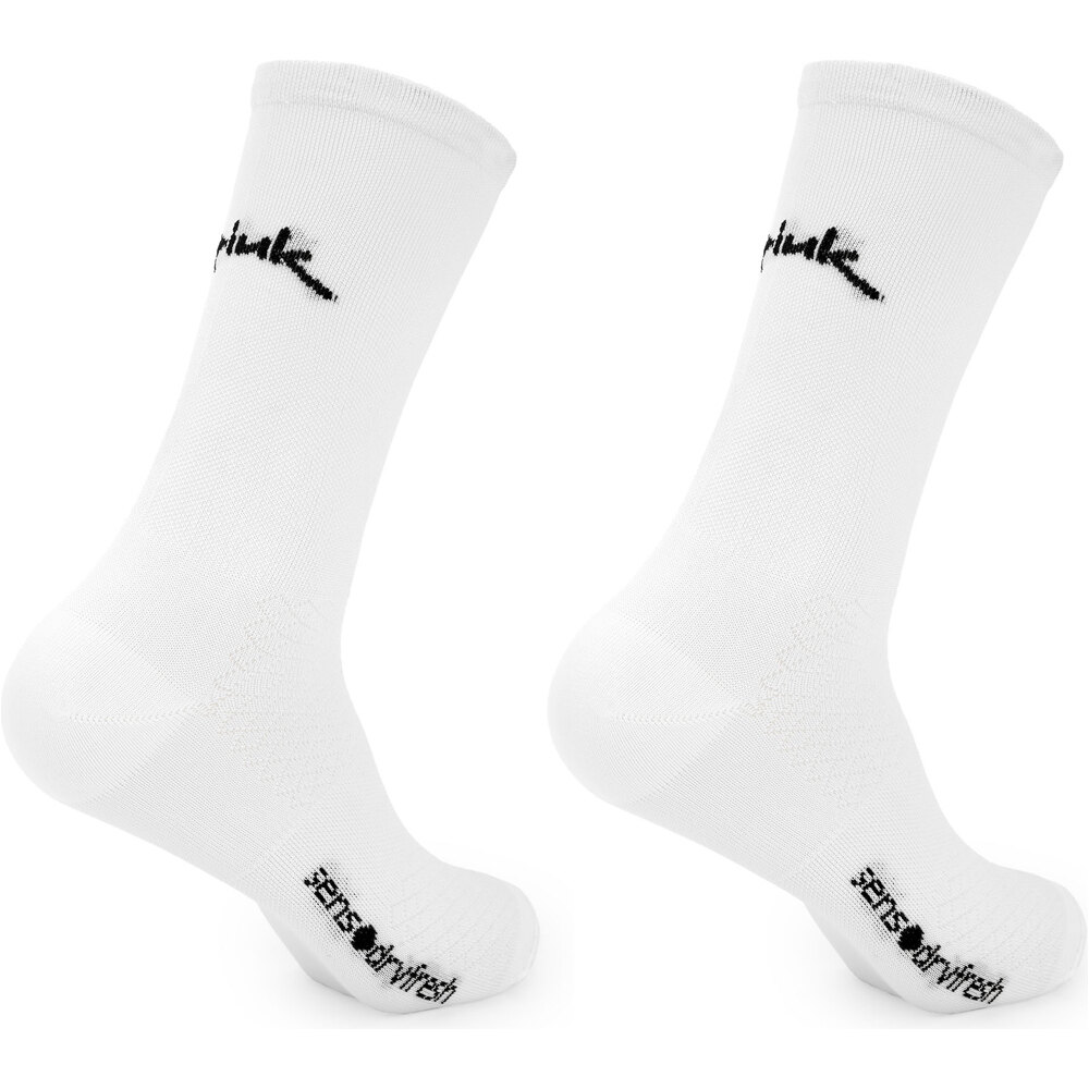 Spiuk calcetines ciclismo CALCETIN PACK 2 UDS. ANATOMIC LARGO UNISEX BLANCO vista trasera