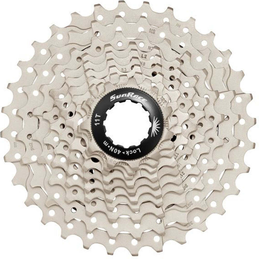 Sun Race cassette mtb CASSETTE SUNRACE ACERO METAL 10V.11-28 vista frontal