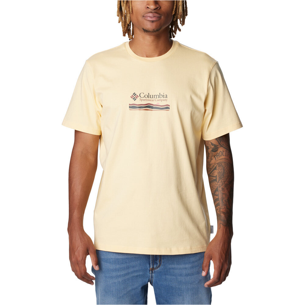 Columbia camiseta montaña manga corta hombre Explorers Canyon Back SS Tee vista frontal