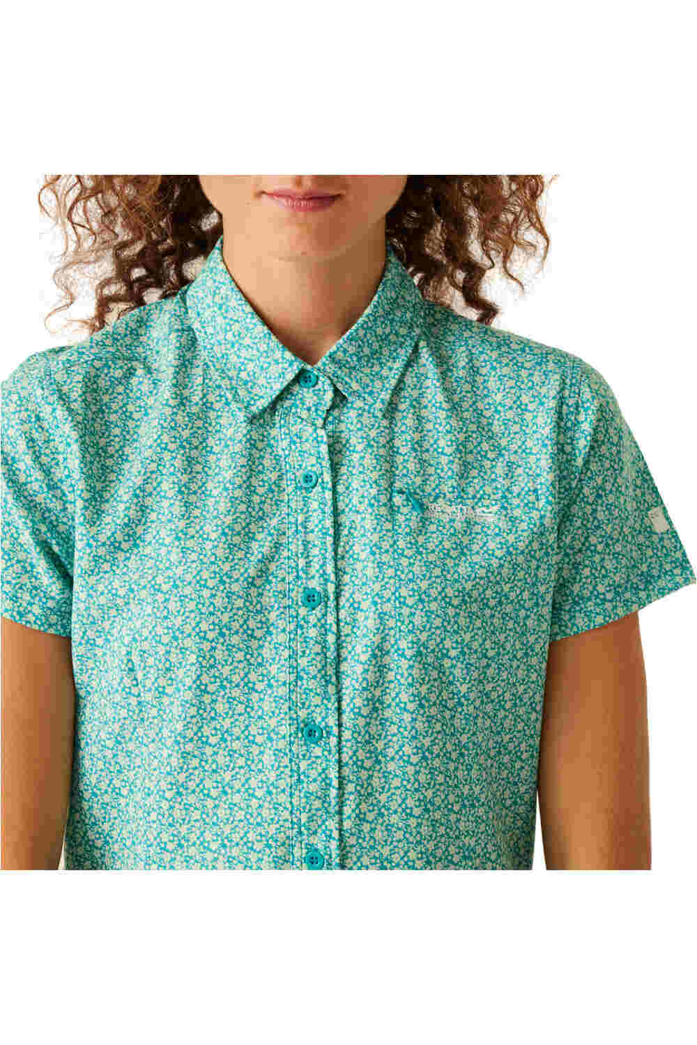 Regatta camisa montaña manga corta mujer Wmn Trvl Pack away SS vista detalle